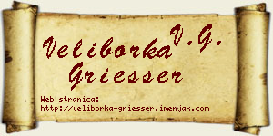 Veliborka Griesser vizit kartica
